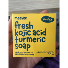Load image into Gallery viewer, viral turmeric and kojic acid soap skin brightening soap that gets rid of dark spots and hyperpigmentation
